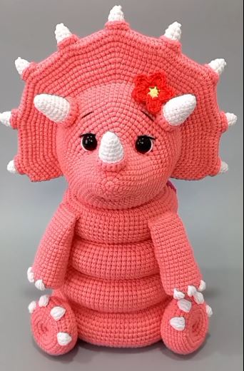 triceratops stacking toy crochet pattern