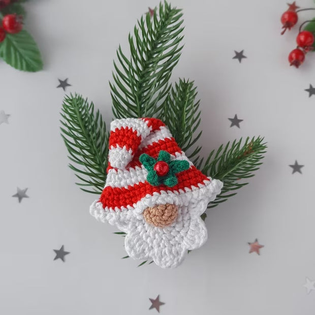 Set of 5 crochet Christmas ornament pattern